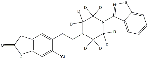 齐拉西酮-D8, 1126745-58-1, 结构式