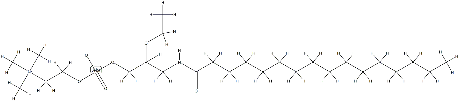 RAC-2-ETHOXY-3-HEXADECANAMIDO-1-PROPYL PHOSPHOCHOLINE Structure