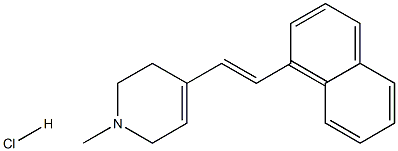 1-メチル-4-[(E)-2-(1-ナフチル)ビニル]-1,2,3,6-テトラヒドロピリジン·塩酸塩 化学構造式