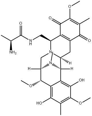 (S)-2-Amino-N-[[[(5S)-6,7,9,10,13,14,14aα,15-octahydro-1,4-dihydroxy-2,5α,11-trimethoxy-3,12,16-trimethyl-10,13-dioxo-6α,15α-epimino-5H-isoquino[3,2-b][3]benzazocin]-9β-yl]methyl]propionamide Structure