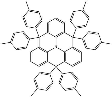 FATPA , 4,4,8,8,-12,12-hexa-p-tolyl-4H-8H-12H-12C-aza-dibenzo[ Struktur