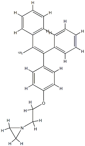 iododesethyltamoxifen aziridine 结构式