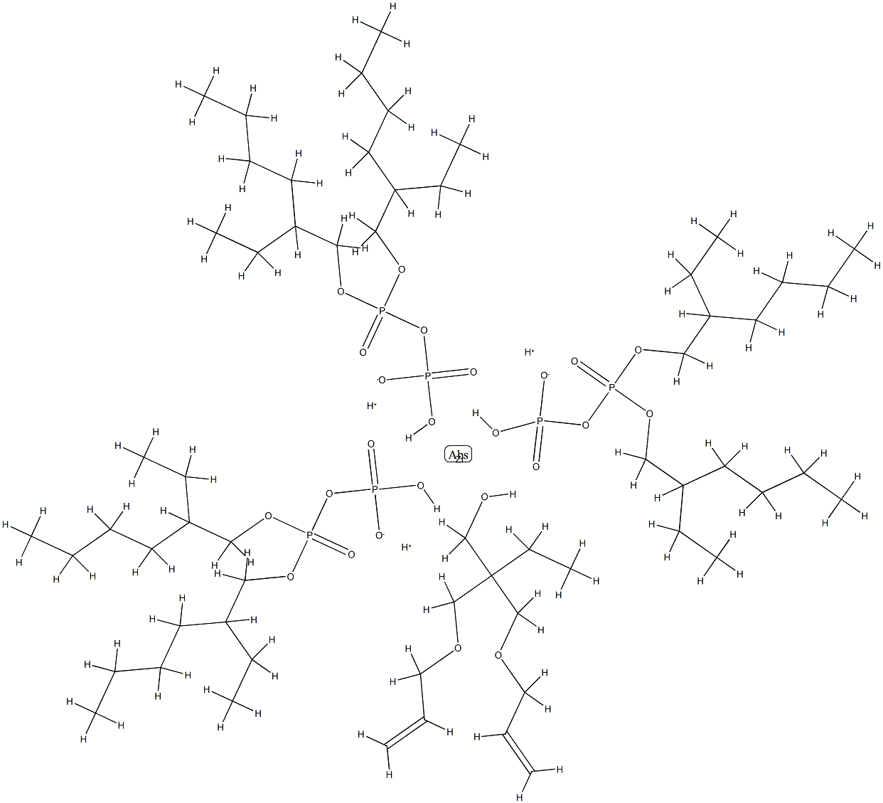 Zirconate(3-), 2,2-bis(2-propenyloxy)methyl-1-butanolato-.kappa.OP,P-diisooctyl diphosphato(2-)-.kappa.ObisP,P-diisooctyl diphosphato(2-)-.kappa.O,.kappa.O-, trihydrogen Structure