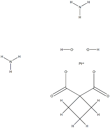 diamminecyclobutane-1,1-dicarboxylatodihydroxyplatinum(IV) Struktur
