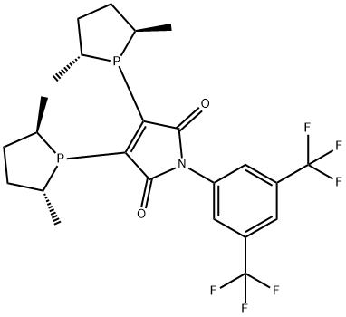 (-)-2,3-Bis[(2R,5R)-2,5-dimethylphospholanyl]-1-[3,5-bis(trifluoromethyl)phenyl]<br />-1H-pyrrole-2,5-dione, min. 95% [catASiumMNXylF(R)] Structure