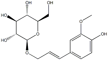 3-Methoxy-4-hydroxycinnamyl β-D-glucopyranoside Structure