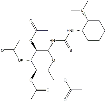 N-[(1S,2S)-2-(diMethylaMino)cyclohexyl]-N'-(2,3,4,6-tetra-O-acetyl-β-D-glucopyranosyl)-Thiourea Structure