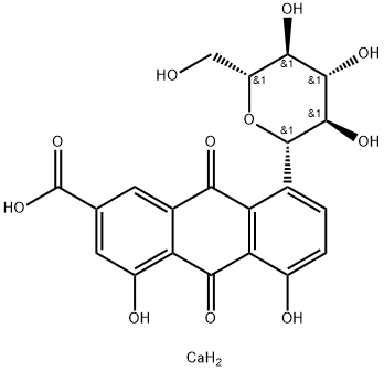 大黄酸-8-O-Β-D-葡萄糖苷,113443-70-2,结构式