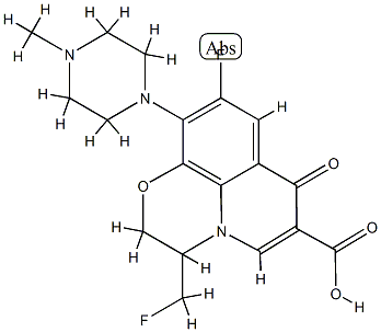 3-fluoromethyl ofloxacin,113472-55-2,结构式