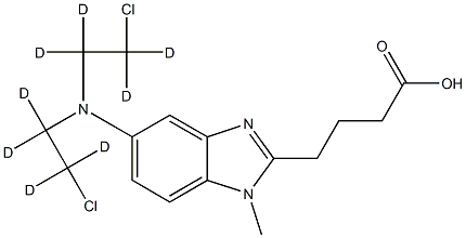 Bendamustine-D8 Hydrochloride Structure