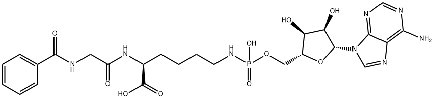 hipppuryllsyl(N-epsilon-5'-phospho)adenosine Structure