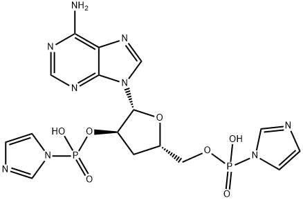 3'-deoxyadenosine-2',5'-diphosphoimidazolide Struktur