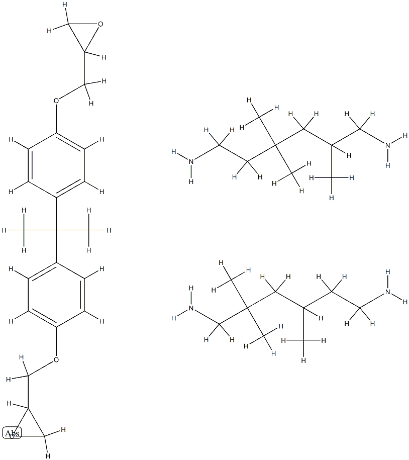 1,6-Hexanediamine, 2,2,4-trimethyl-, polymer with 2,2'-[(1-methylethylidene) bis(4,1-phenyleneoxymethylene)]bis[oxirane] and 2,4,4-trimethyl-1,6-hexanediamine|