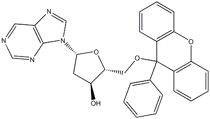 5'-O-(9-phenylxanthen-9-yl)-2'-deoxynebularine Structure
