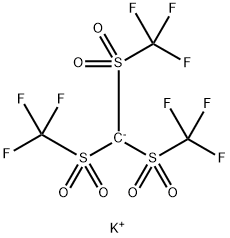 カリウムトリス(トリフルオロメタンスルホニル)メタニド 化学構造式