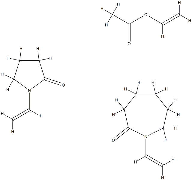 Acetic acid ethenyl ester, polymer with 1-ethenylhexahydro-2H-azepin-2-one and 1-ethenyl-2-pyrrolidinone 结构式