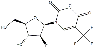 2'-Deoxy-2'-fluoro-5-trifluoromethyl-arabinouridine,114652-80-1,结构式