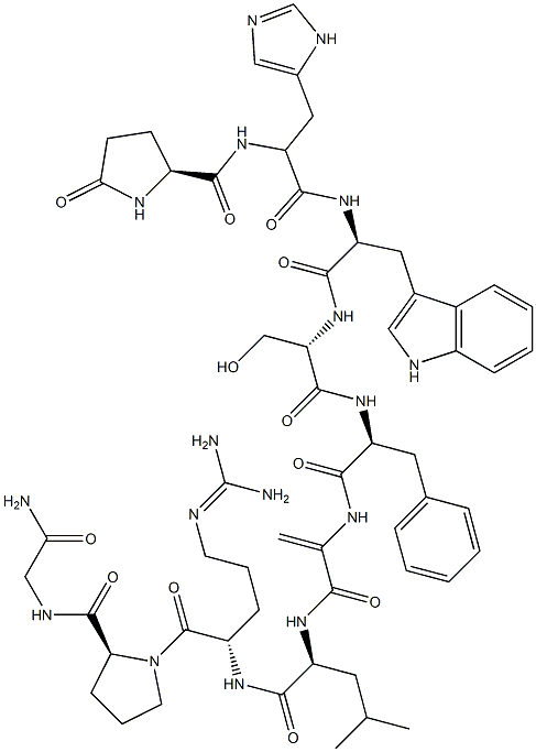 LHRH, Phe(5)-delta-Ala(6)- Structure