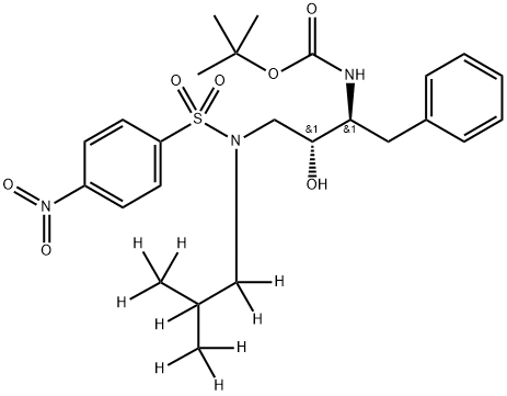 [(1S,2R)-1-Benzyl-2-hydroxy-3-[isobutyl-d9-[(4-nitrophenyl)sulfonyl]amino]\npropyl]carbamic Acid tert-Butyl Ester Struktur