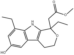 1,8-Diethyl-1,3,4,9-tetrahydro-6-hydroxypyrano[3,4-b]indole-1-acetic Acid Methyl Ester Struktur