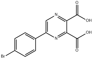 5-(4-Bromo-phenyl)-pyrazine-2,3-dicarboxylic acid 结构式