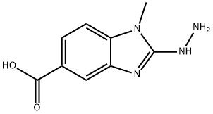 1H-Benzimidazole-5-carboxylicacid,2-hydrazino-1-methyl-(9CI) 结构式