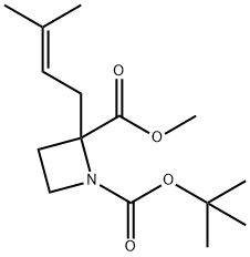 1-tert-butyl 2-Methyl 2-(3-Methylbut-2-enyl)azetidine-1,2-dicarboxylate Struktur