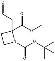 1-叔丁基2-甲基2-(2-氧代乙基)氮杂丁烷-1,2-二羧酸, 1148044-27-2, 结构式