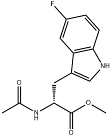 (R)-N-乙酰基-5-氟色氨酸甲酯 结构式