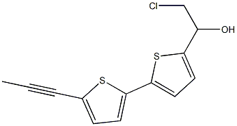 2-Chloro-1-(5'-(prop-1-ynyl)-2,2'-bithiophen-5-yl)ethanol Structure