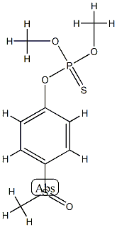 チオりん酸O,O-ジメチルO-[p-(メチルスルフィニル)フェニル] 化学構造式