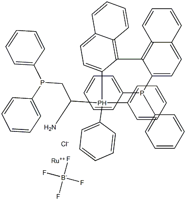 Chloro[(R)-2,2'-bis(diphenylphosphino)-1,1'-binaphthyl][2-(diphenylphosphino)ethanamine]ruthenium(II) tetrafluoroborate, min. 97% Struktur