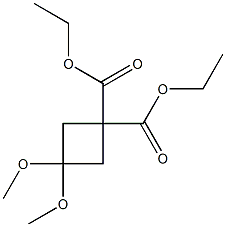 1,1-diethyl 3,3-dimethoxycyclobutane-1,1-dicarboxylate Struktur