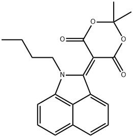 5-(1-丁基苯并[CD]吲哚-2(1H)-亚基)-2,2-二甲基-1,3-二氧杂环己烷-4,6-二酮, 1151666-45-3, 结构式