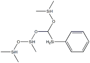氢基封端的甲基氢硅氧烷和苯基甲基硅氧烷的共聚物 结构式