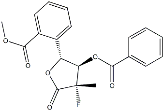 (2S)-3,5-二-O-苯甲酰基-2-氟-2-C-甲基-D-核糖酸-C-内酯,1157884-58-6,结构式