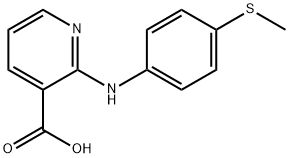 2-(4-METHYLSULFANYL-PHENYLAMINO)-NICOTINIC ACID 结构式