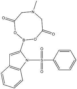 1-苯磺酰基-2-吲哚基硼酸甲基亚氨基二乙酸酯, 1158984-95-2, 结构式