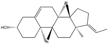 (3β,17E)-Pregna-5,17(20)-dien-3-ol Struktur
