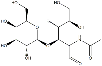 2-acetamido-2,4-dideoxy-4-fluoro-3-O-galactopyranosylglucopyranose Struktur