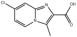 7-氯-3-甲基咪唑并[1,2-A]吡啶-2-羧酸, 1159833-58-5, 结构式