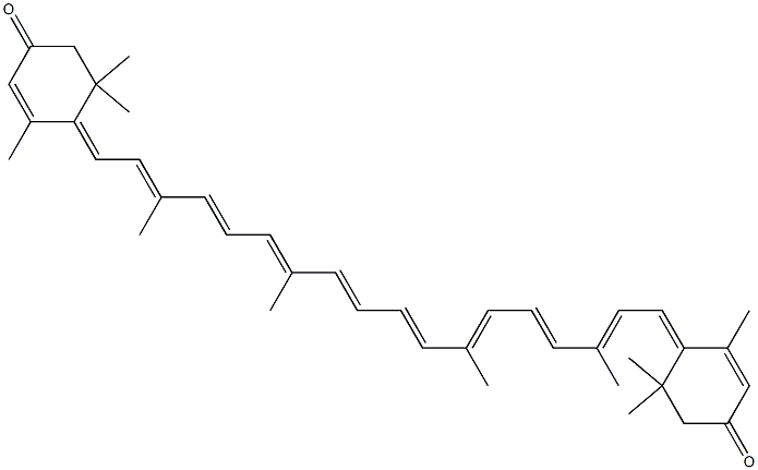 ロドキサンチン 化学構造式