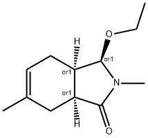 1H-Isoindol-1-one,3-ethoxy-2,3,3a,4,7,7a-hexahydro-2,6-dimethyl-,(3alpha,3abta,7abta)-(9CI) Structure