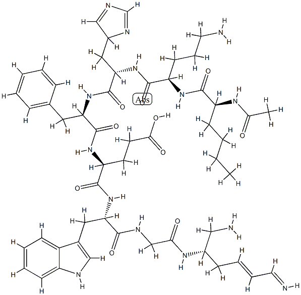 alpha-MSH(4-11)NH2, Ac-Nl4(4)-Orn(5)-Phe(7)-Glu(8)- 结构式