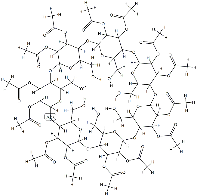 Heptakis(2,3-di-O-acetyl)-β-cyclodextrin Structure