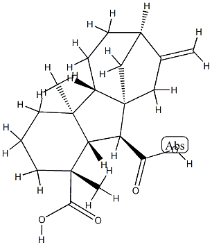 1β,4aα-ジメチル-8-メチレンギバン-1α,10β-ジカルボン酸 化学構造式