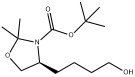 (R)-tert-butyl 4-(4-hydroxybutyl)-2,2-diMethyloxazolidine-3-carboxylate Structure