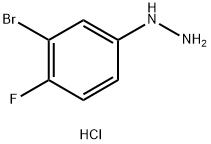 3-Bromo-4-Fluorophenylhydrazine HCl 化学構造式