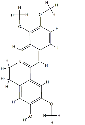 Jatrorrhizine hydrochloride Structure