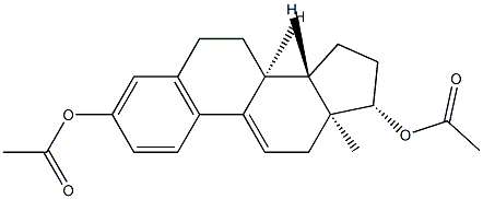 1,3,5(10),9(11)-エストラテトラエン-3,17β-ジオールジアセタート 化学構造式